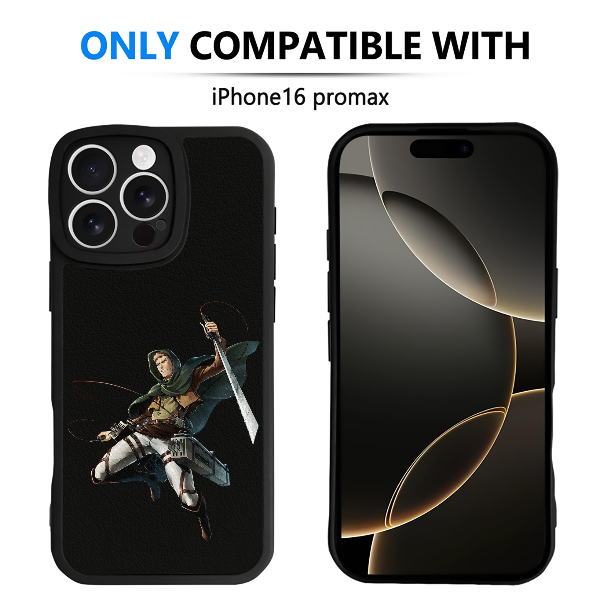 （画像用） 進撃の巨人 Attack on Titan 【iPhone 16シリーズ対応】シリコンスマホケース（レザー調） 材質：シリコン